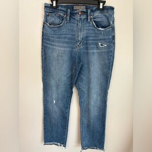 Point Sur By J. Crew Women’s High Rise Frayed Hem Crop Jeans Size 6